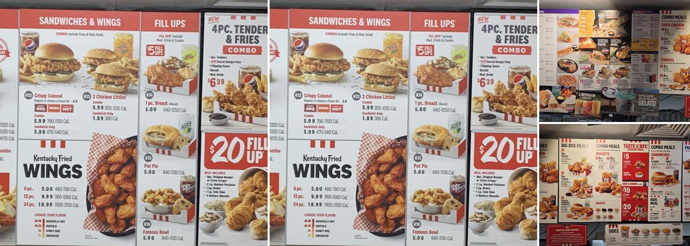 KFC Menu