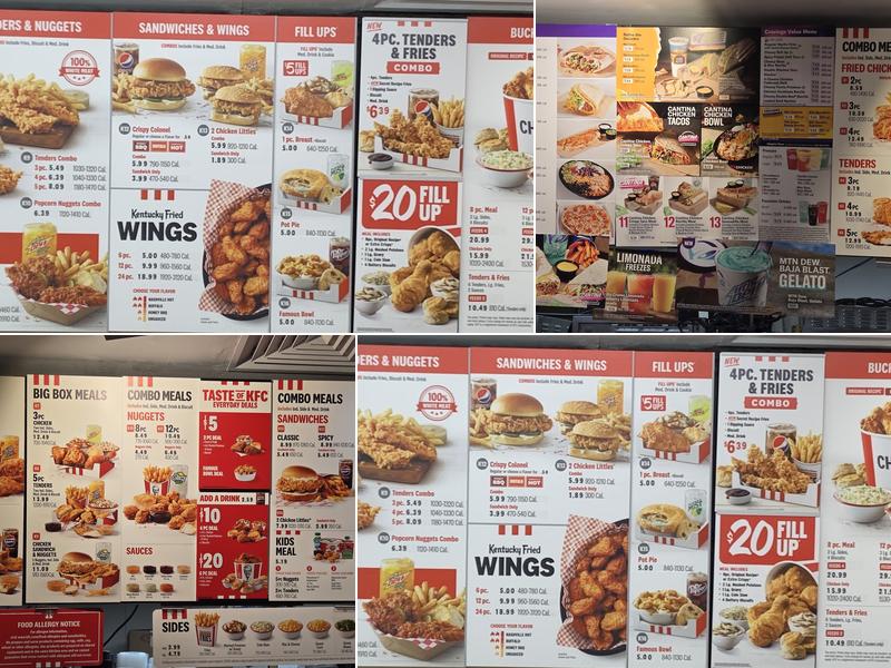 KFC Menu