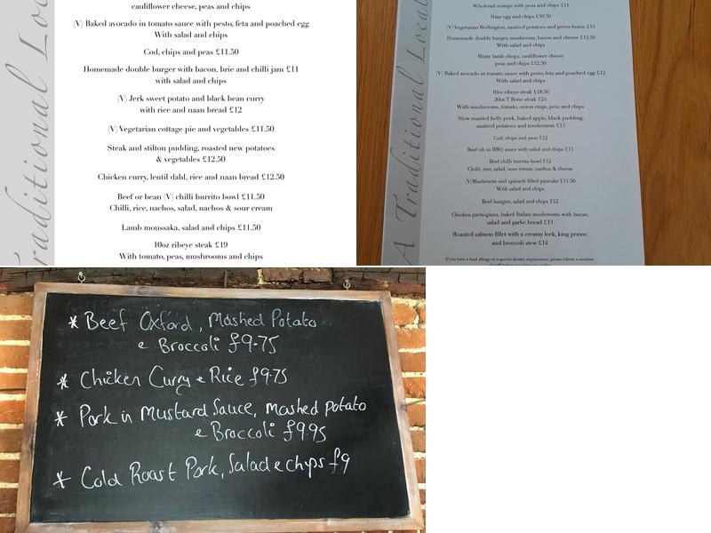 Huntingfield Arms Menu