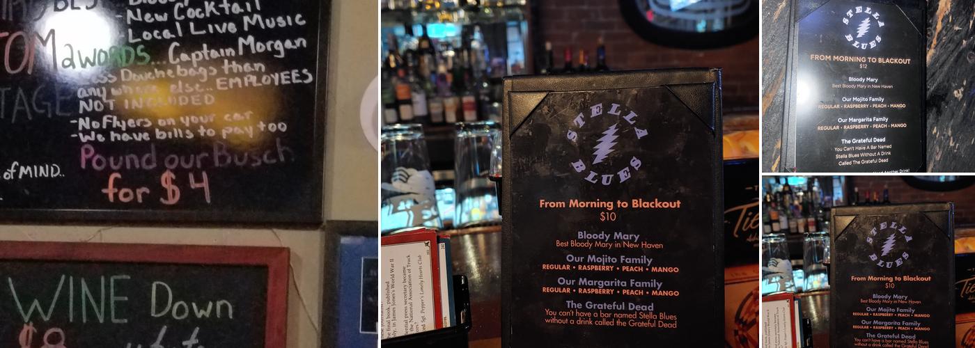 Stella Blues Menu