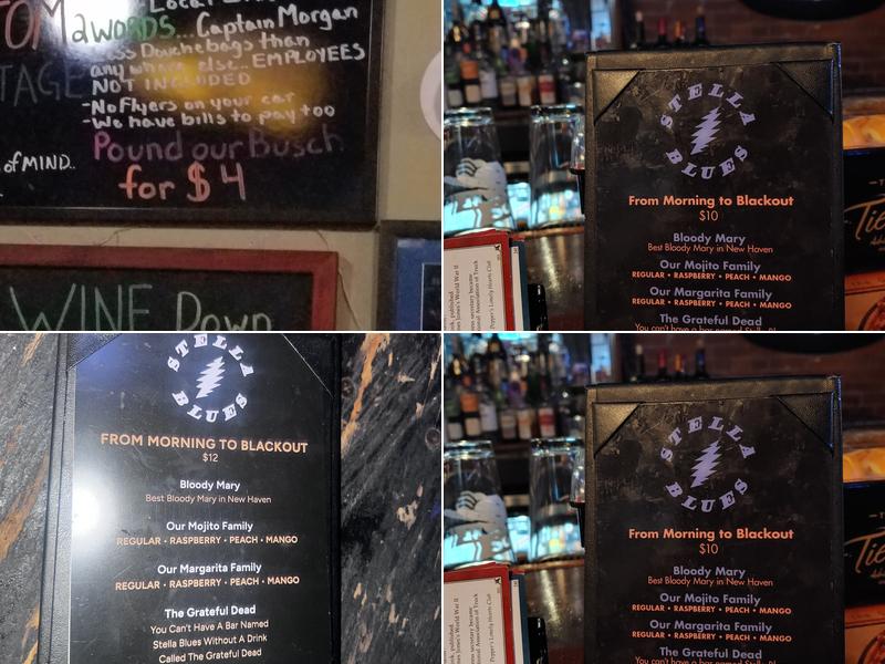 Stella Blues Menu