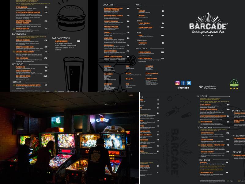 Barcade Menu