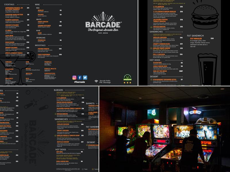 Barcade Menu