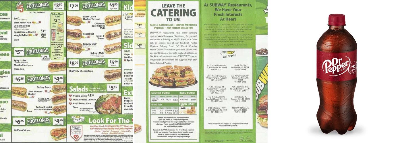Subway Menu