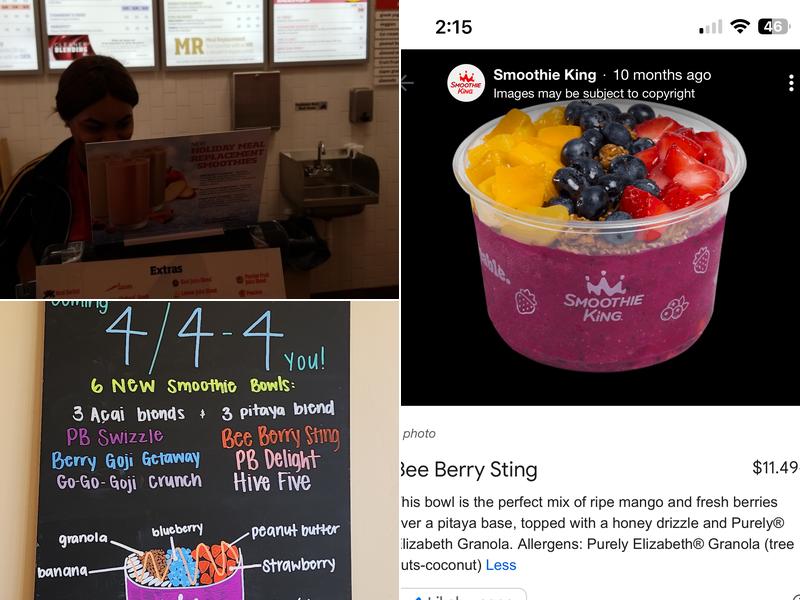 Smoothie King Menu