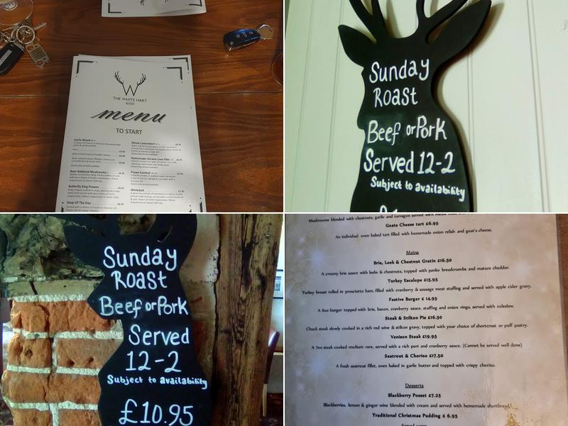 White Hart at Roydon Menu
