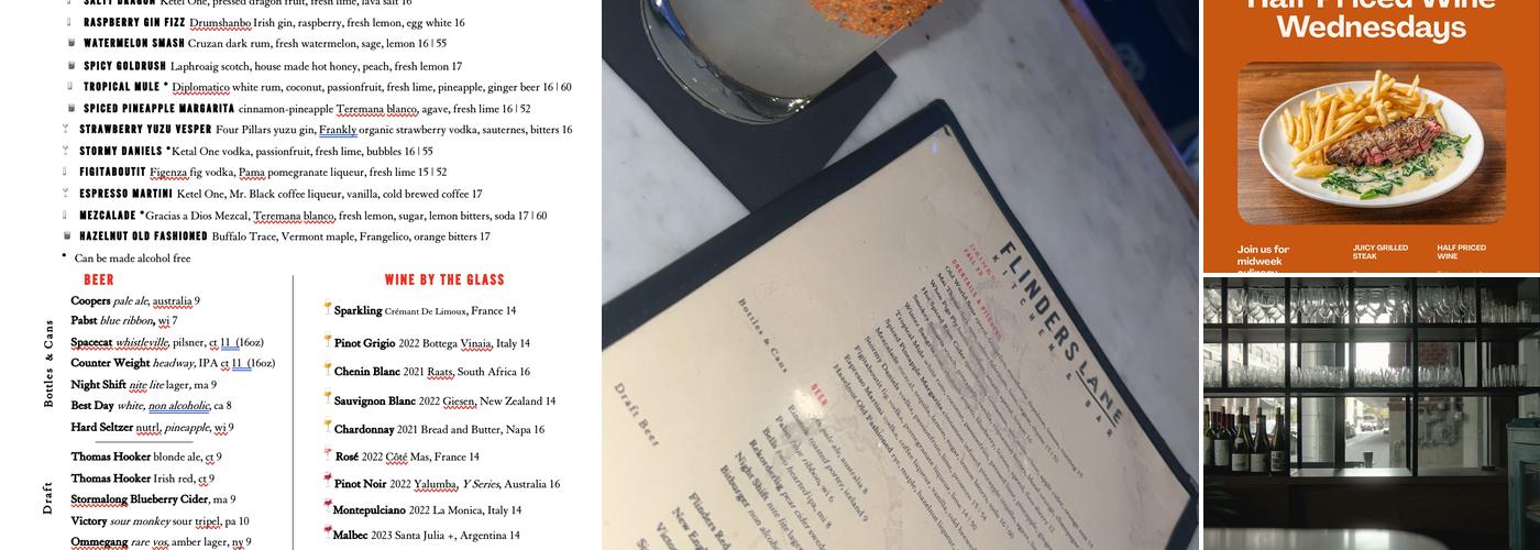 Flinders Lane Kitchen & Bar Menu