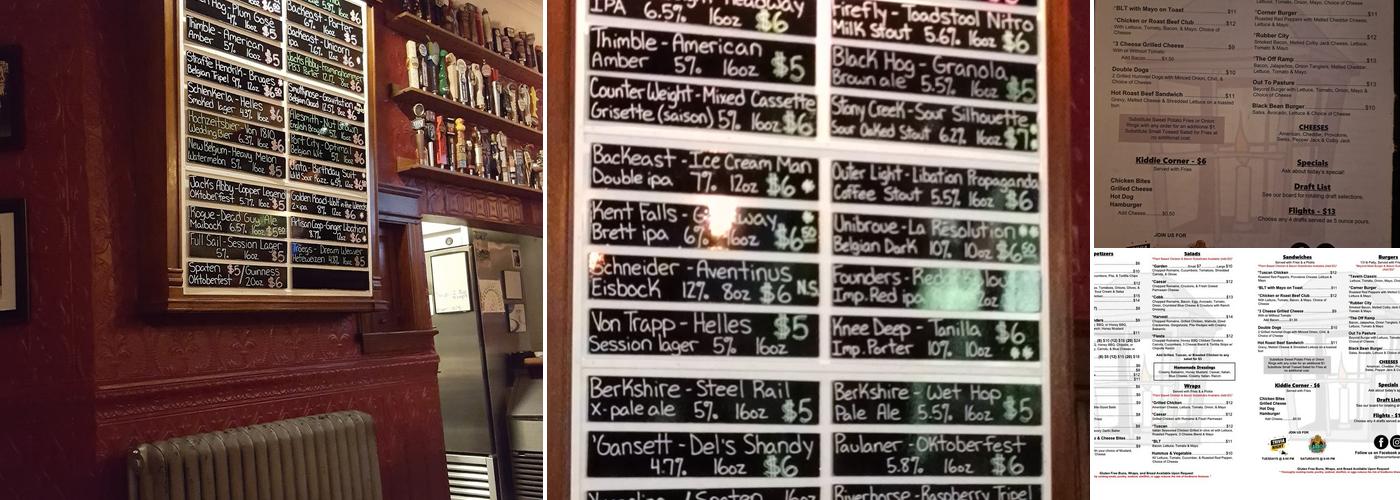 The Corner Tavern Menu