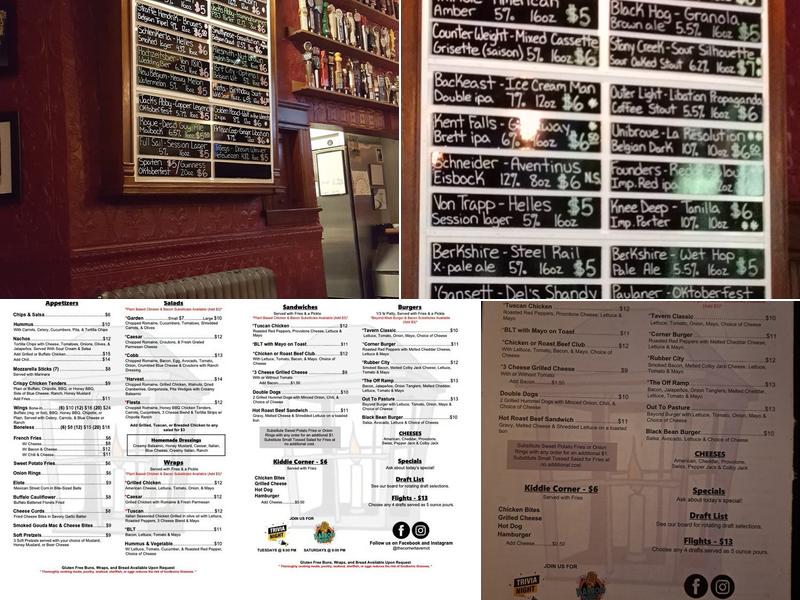 The Corner Tavern Menu