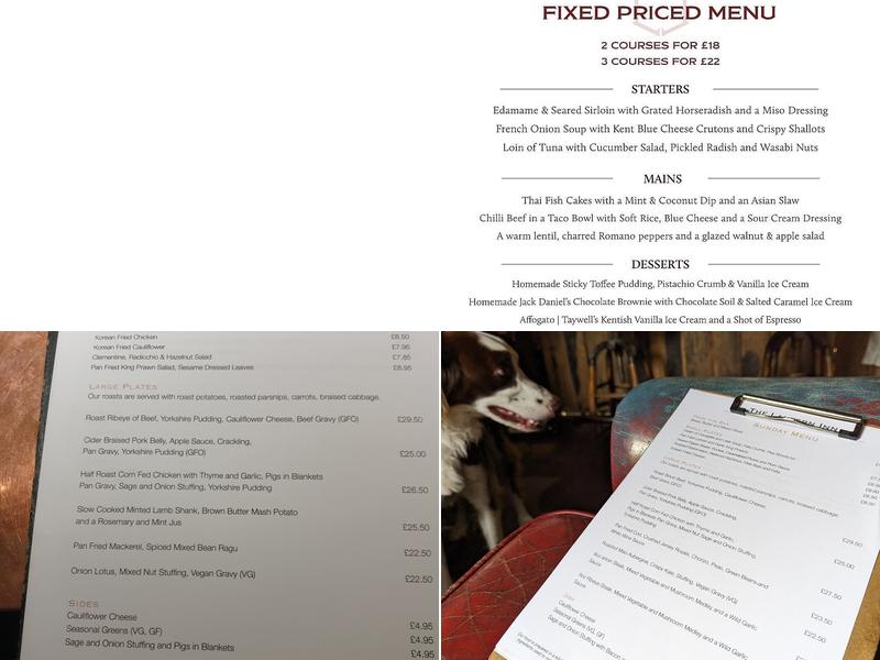 The Lantern Inn Menu