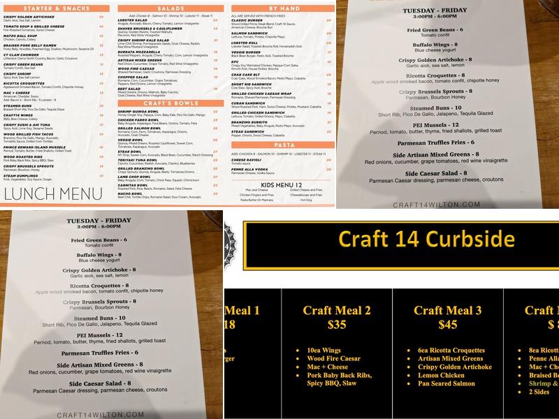 Craft 14 Kitchen + Bar Menu
