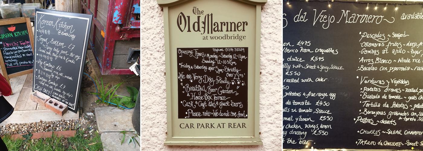 Old Mariner Woodbridge Menu