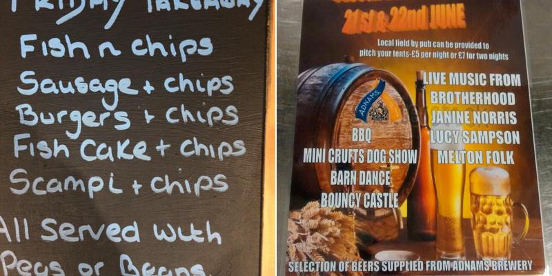 The Plough Sutton Menu