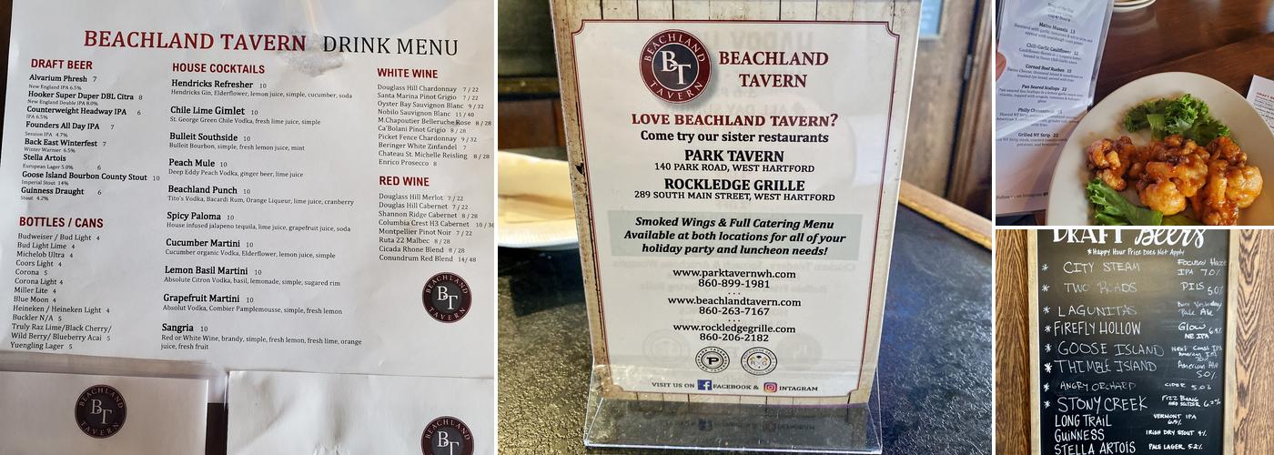 Beachland Tavern Menu