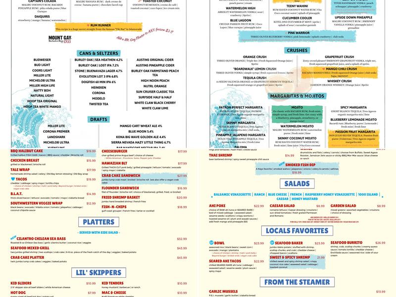 Fish Tales Bar and Grill Menu