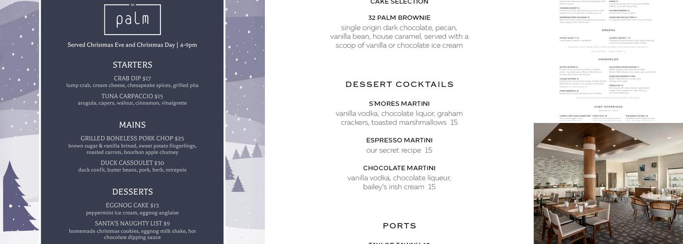 32 Palm Menu