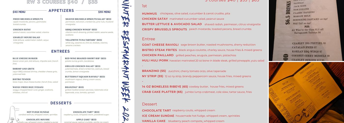 Bar Charley Menu