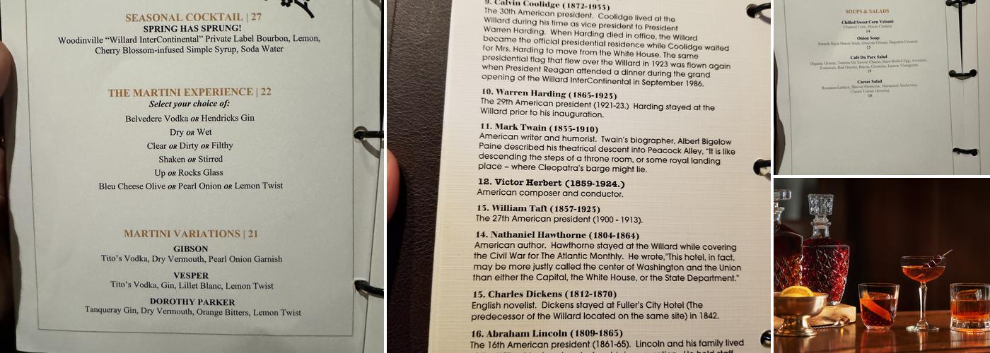 Round Robin Bar Menu