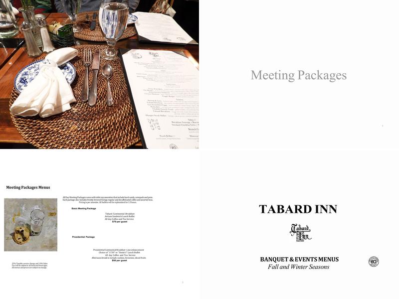 Tabard Inn Menu