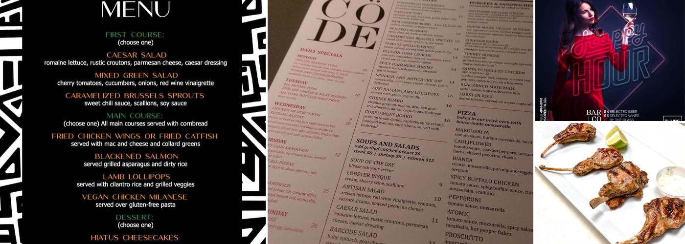 Barcode Menu