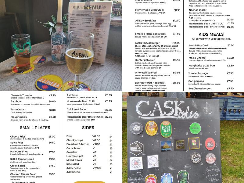 The Locks Inn Community Pub Menu