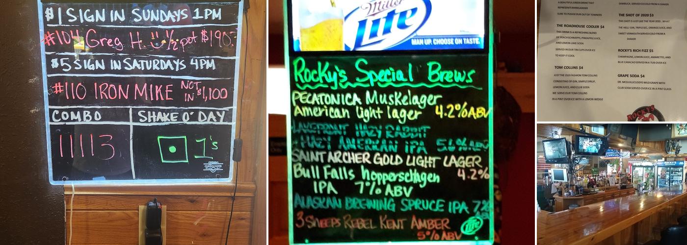 Rocky's Roadhouse Menu