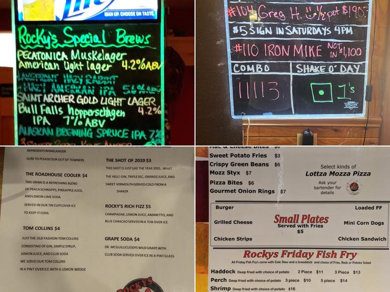 Rocky's Roadhouse Menu