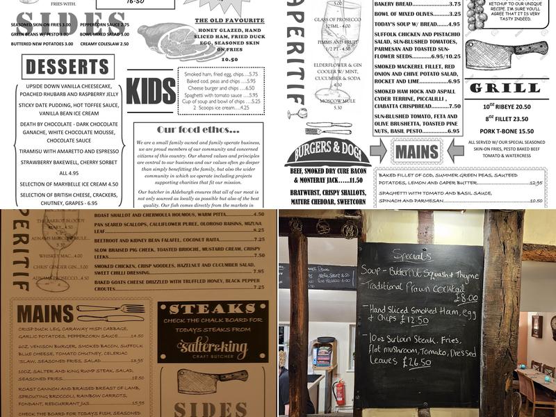 Parrot at Aldringham Menu