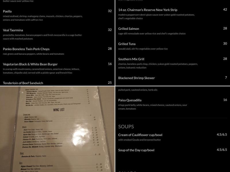 Flair Restaurant & Bar Menu