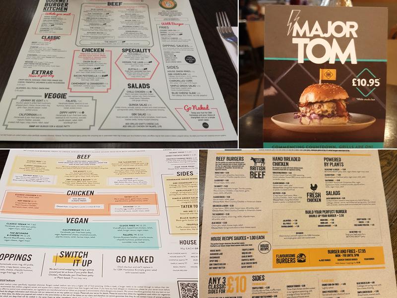 Gourmet Burger Kitchen (GBK) Menu