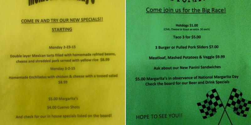 Digger McDuff's Tavern Menu