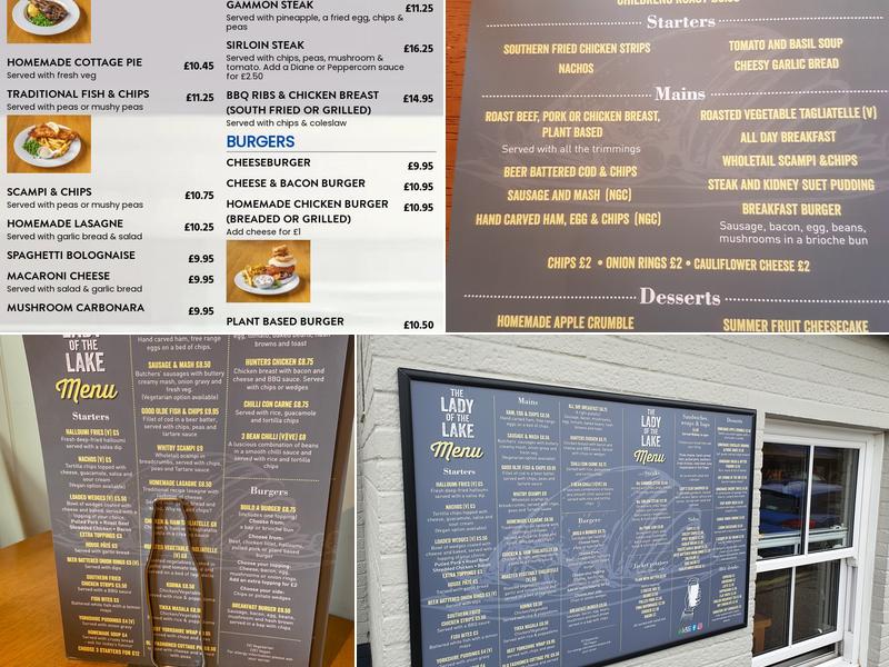 Lady of the Lake Menu