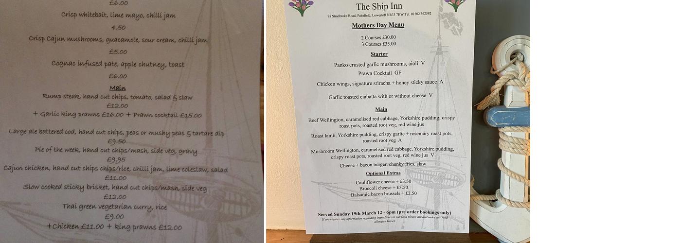 The Ship Menu