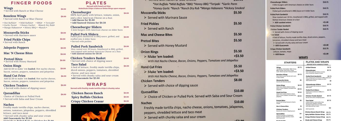Richoni's Menu
