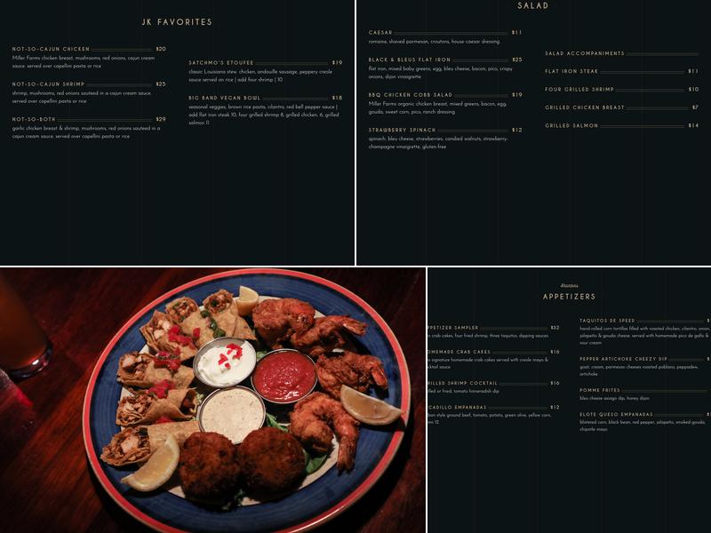 The Jazz Kitchen Menu