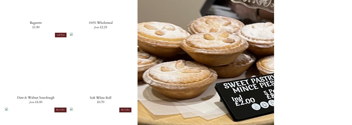 Hambleton Bakery Menu