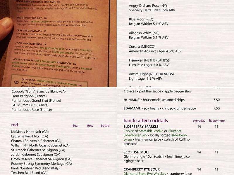 Market Kitchen & Bar Menu