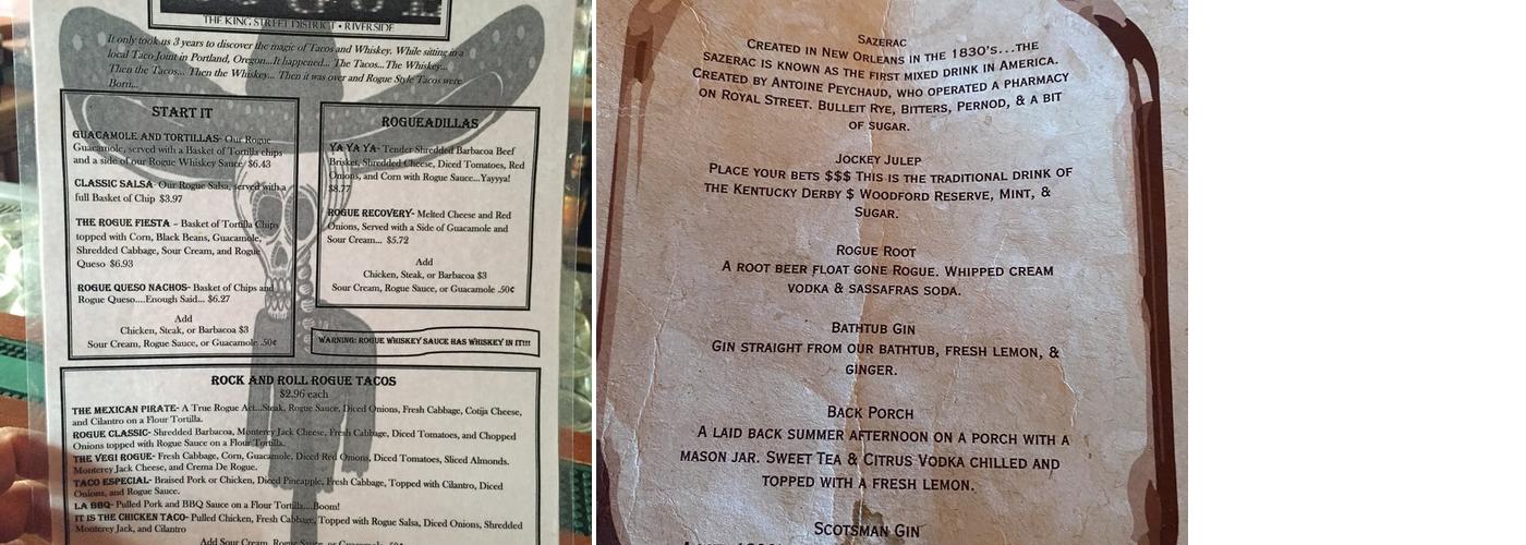 Rogue Menu
