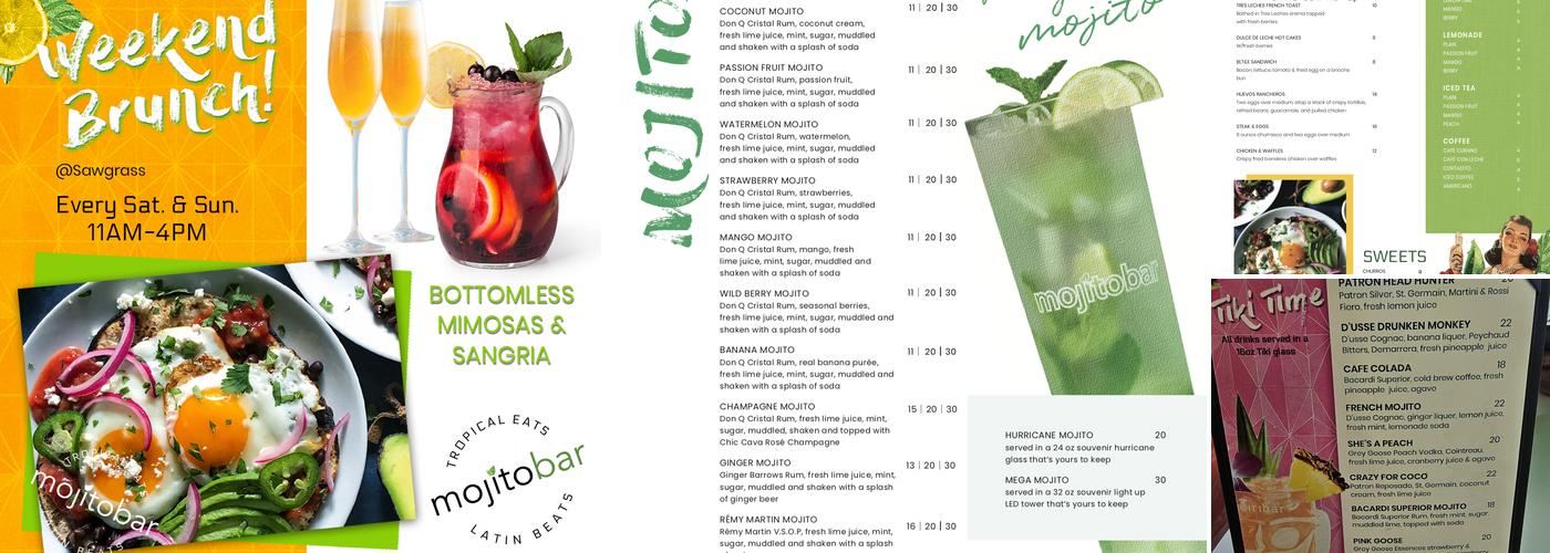 Mojito Bar Menu