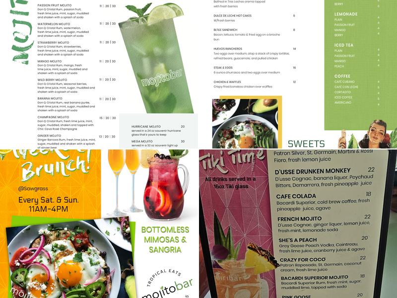 Mojito Bar Menu