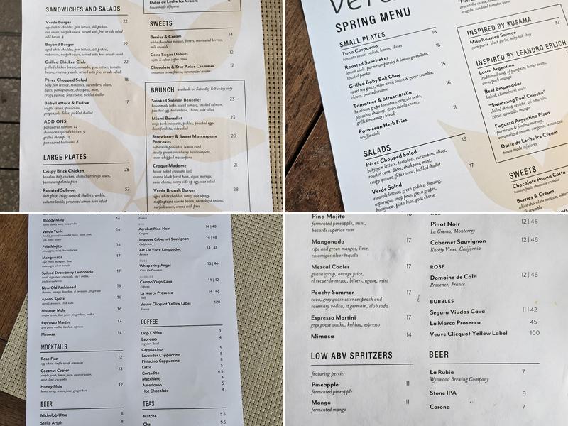 Verde Menu