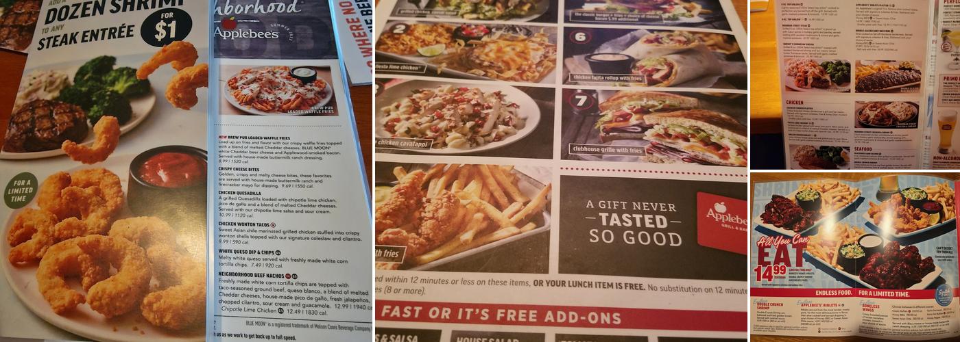 Applebee's Grill + Bar Menu