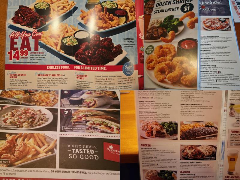Applebee's Grill + Bar Menu
