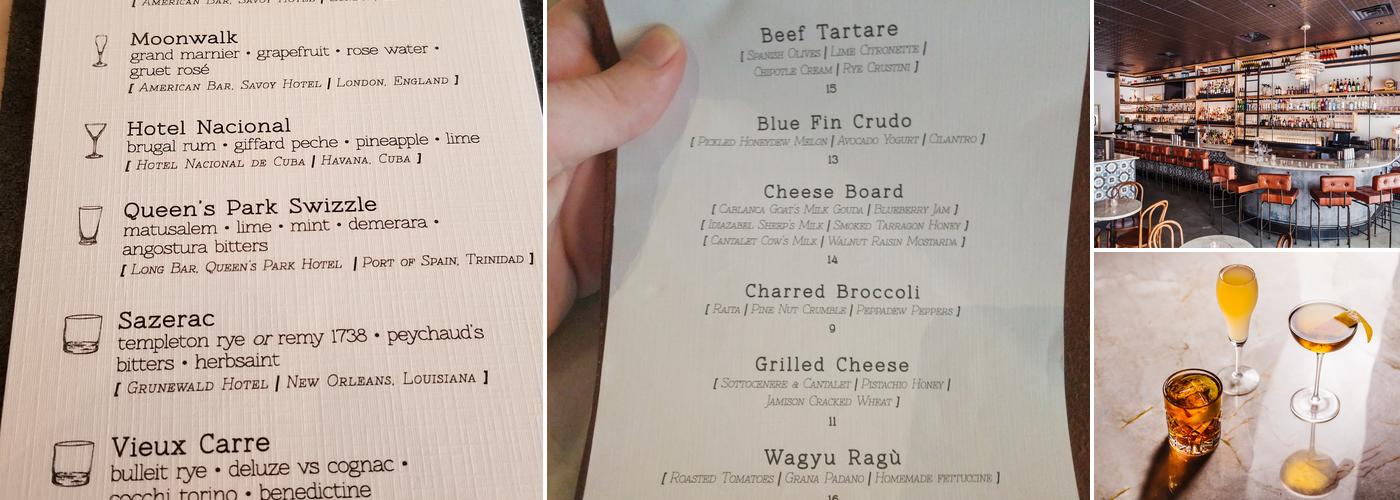 Hotel Bar Menu