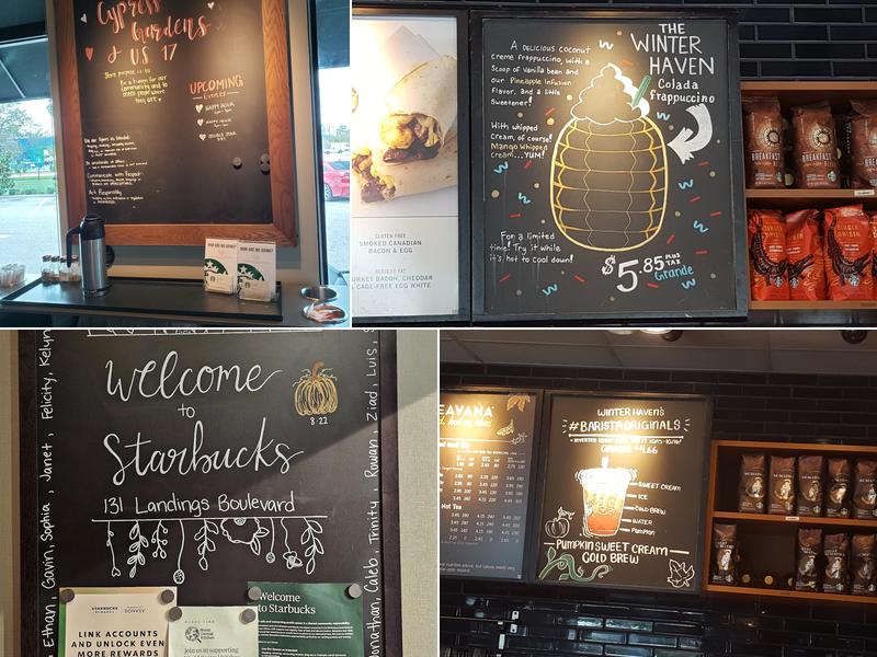 Starbucks Coffee Company Menu