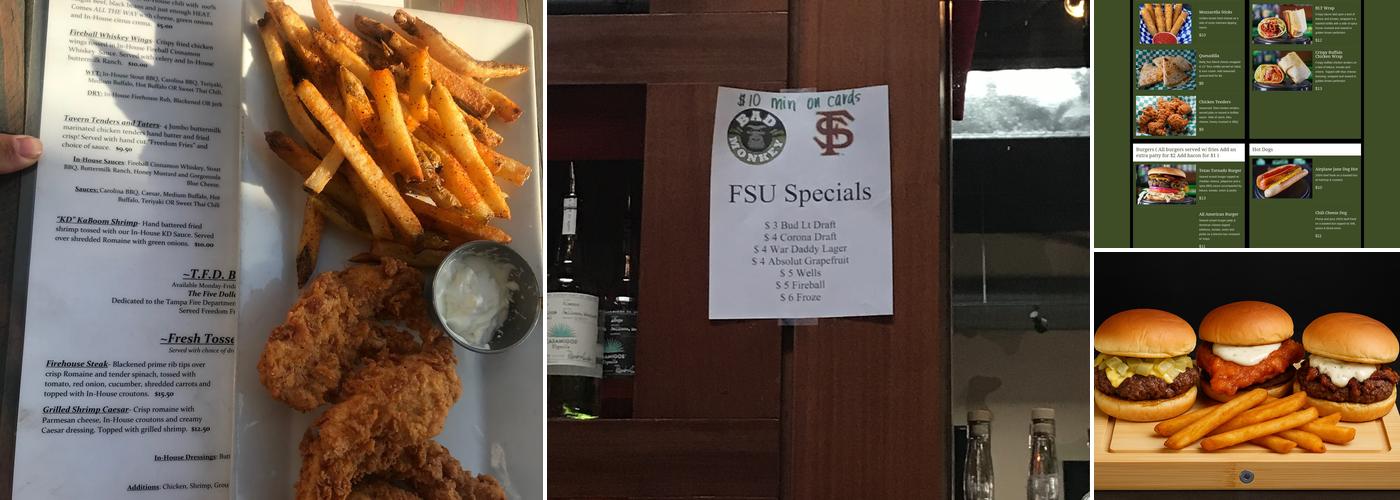 Bad Monkey Ybor Menu