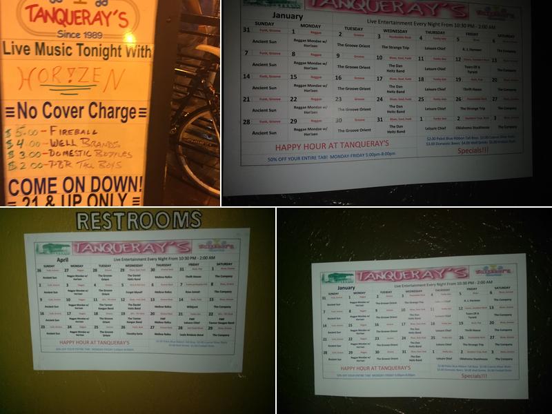 Tanqueray's Bar & Grille Menu