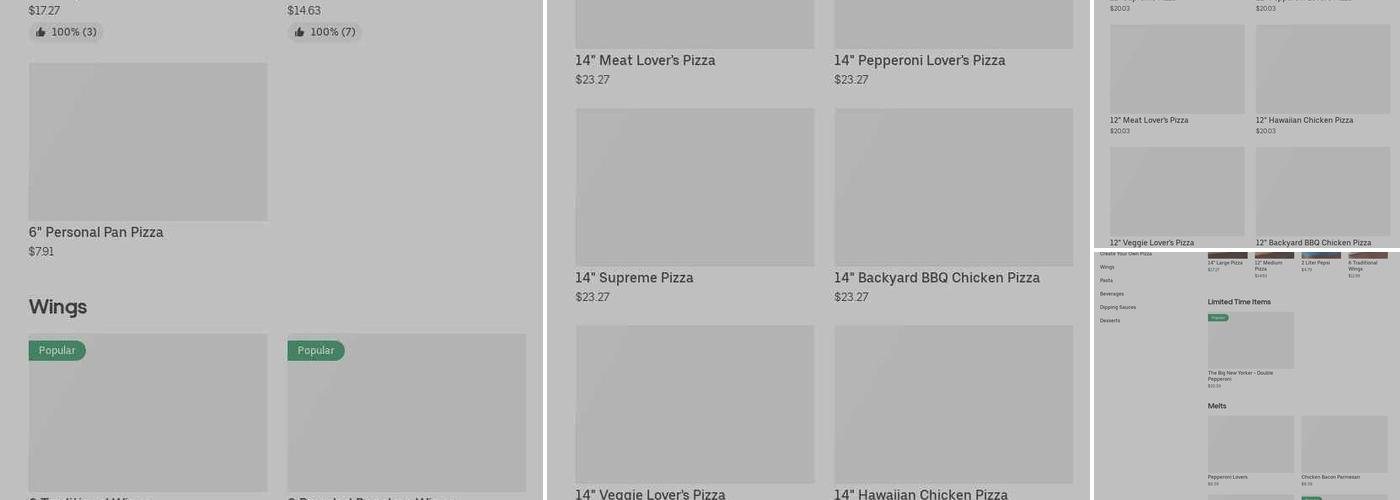 Pizza Hut Menu