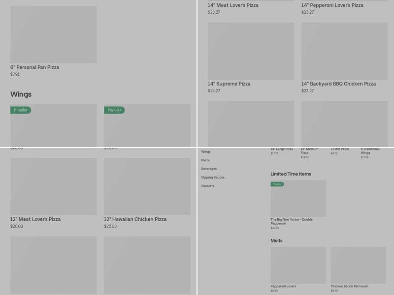 Pizza Hut Menu