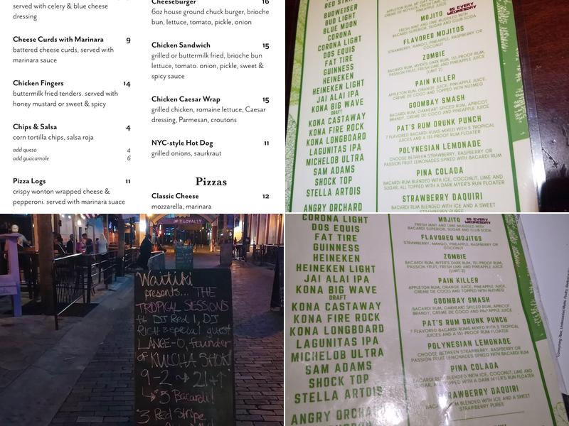 Waitiki Menu